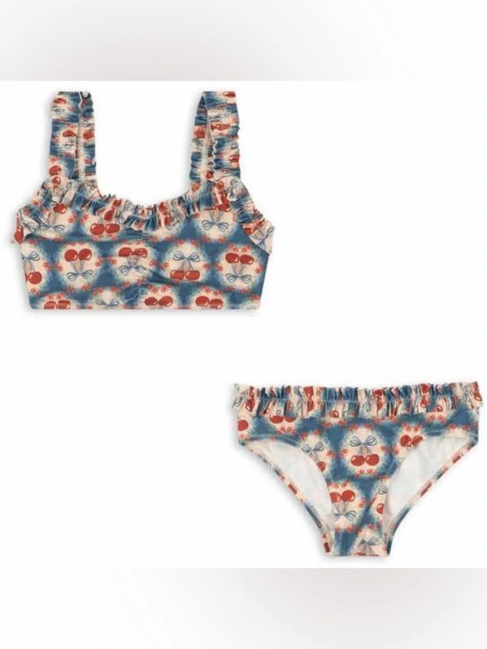 NWT Konges Sløjd Cherry Bow Blue Maya Bikini Grs 2PC Multiple Sizes